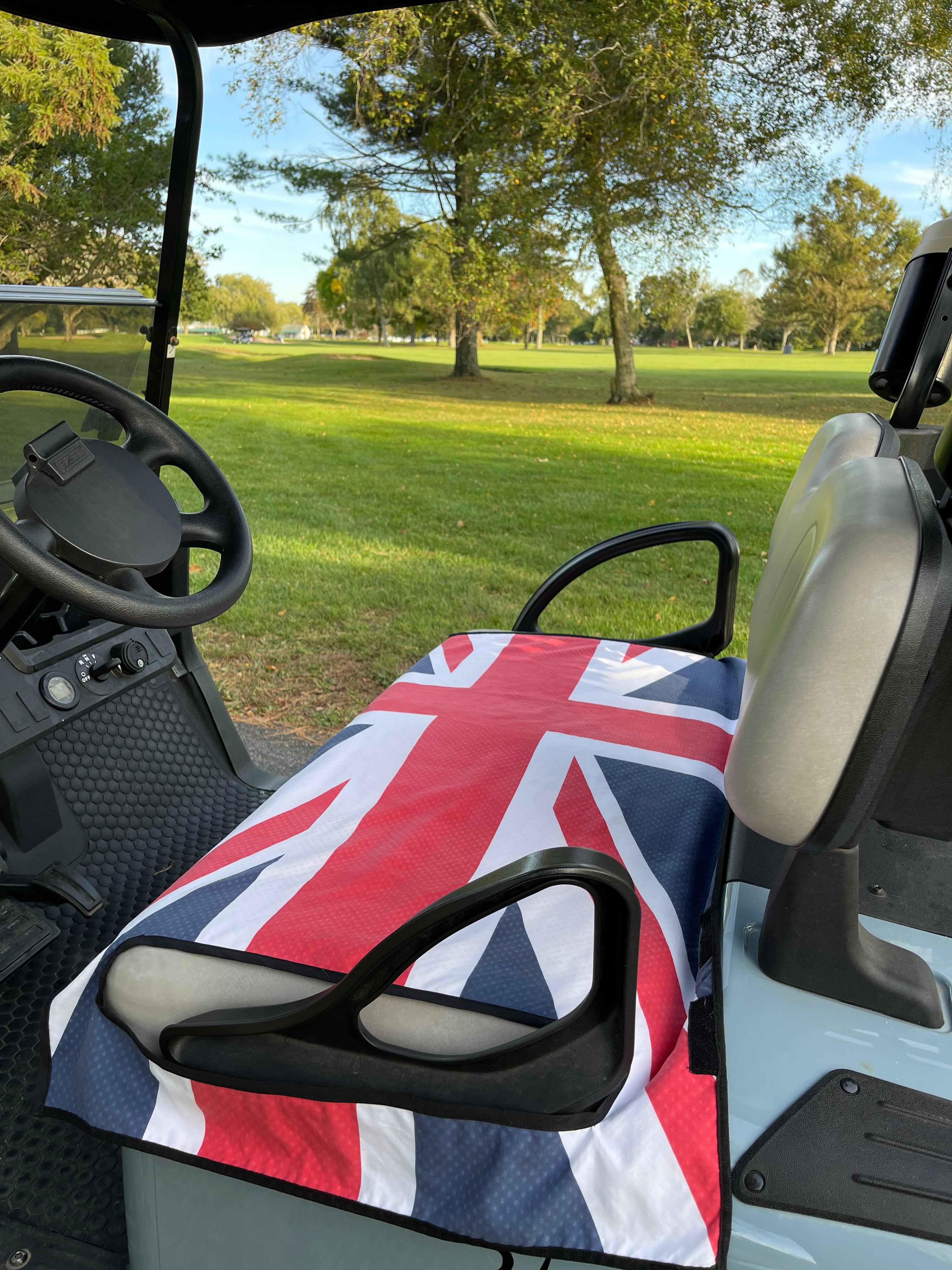 Golf Cart Slip On Bottom Seat Cover With Armrest Openings