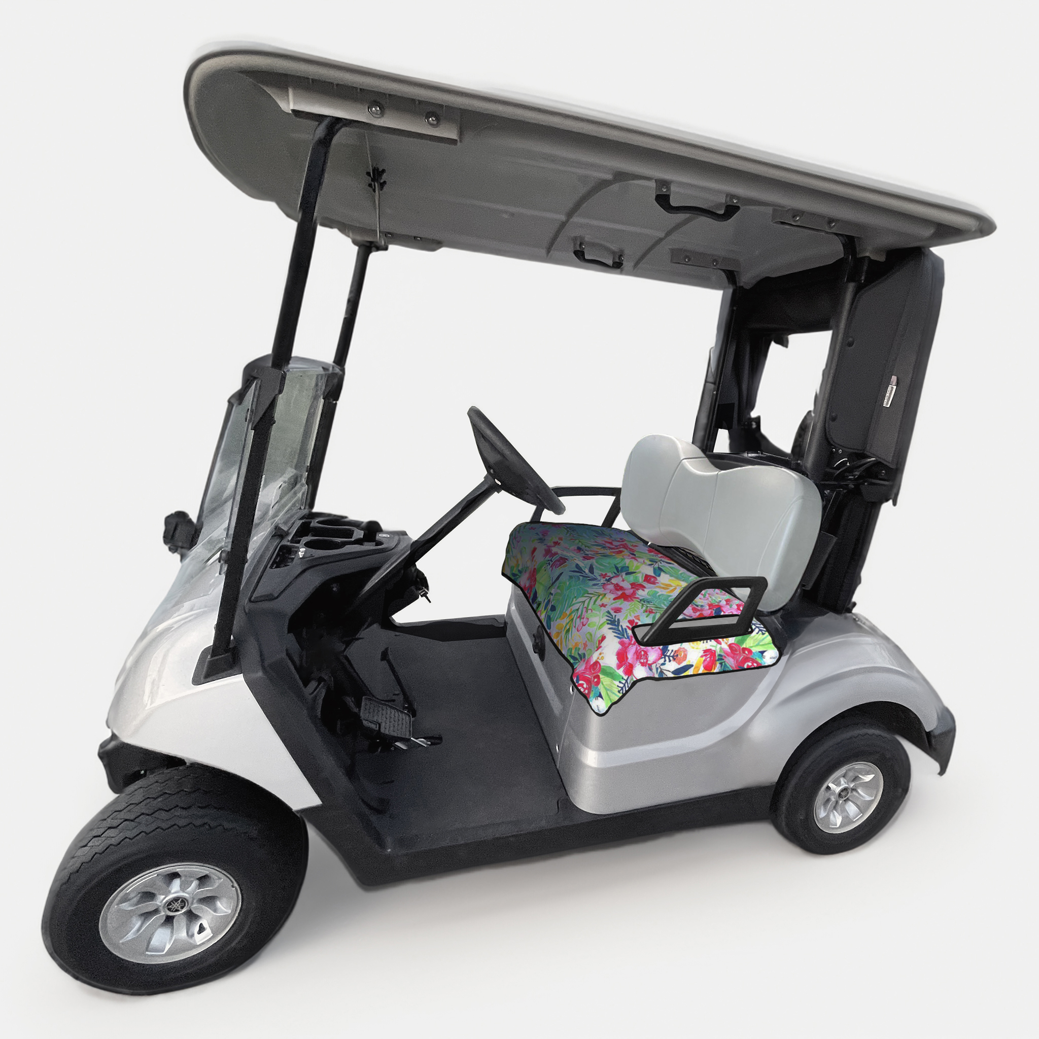 Golf Cart Slip On Bottom Seat Cover With Armrest Openings