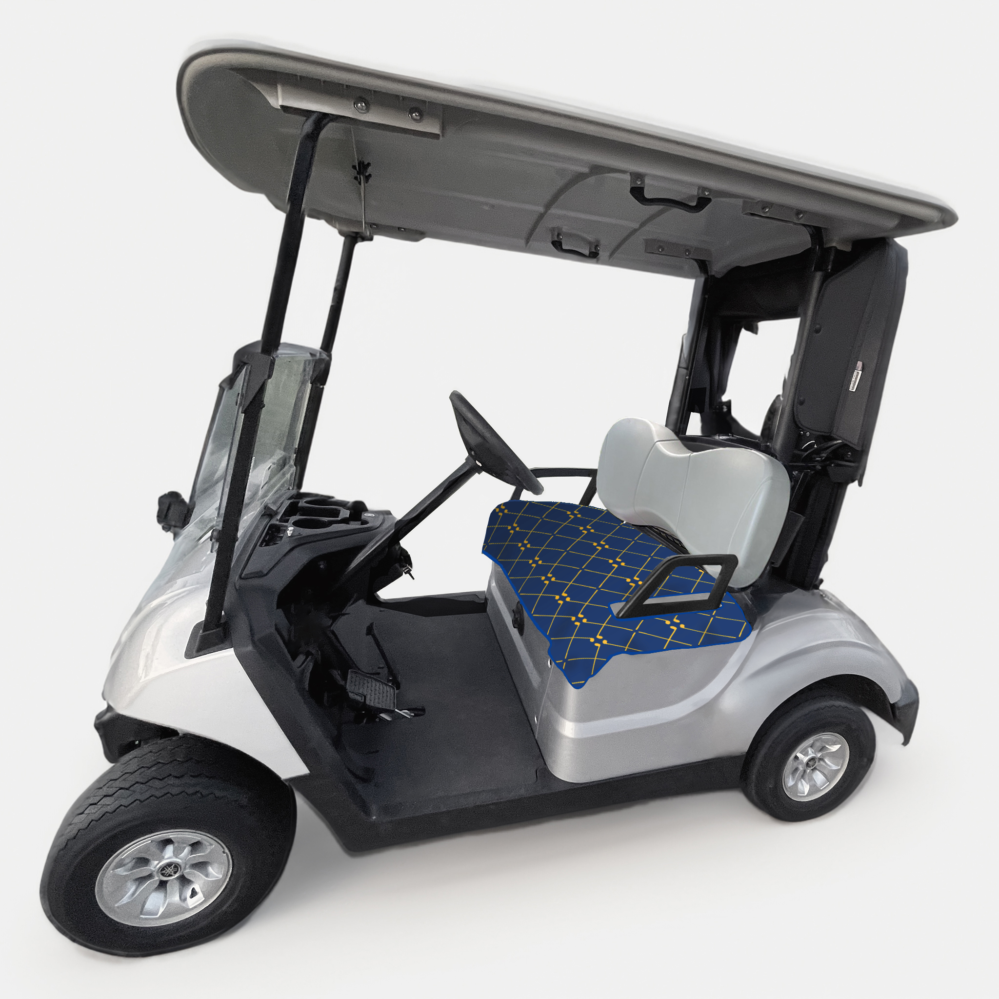 Golf Cart Slip On Bottom Seat Cover With Armrest Openings