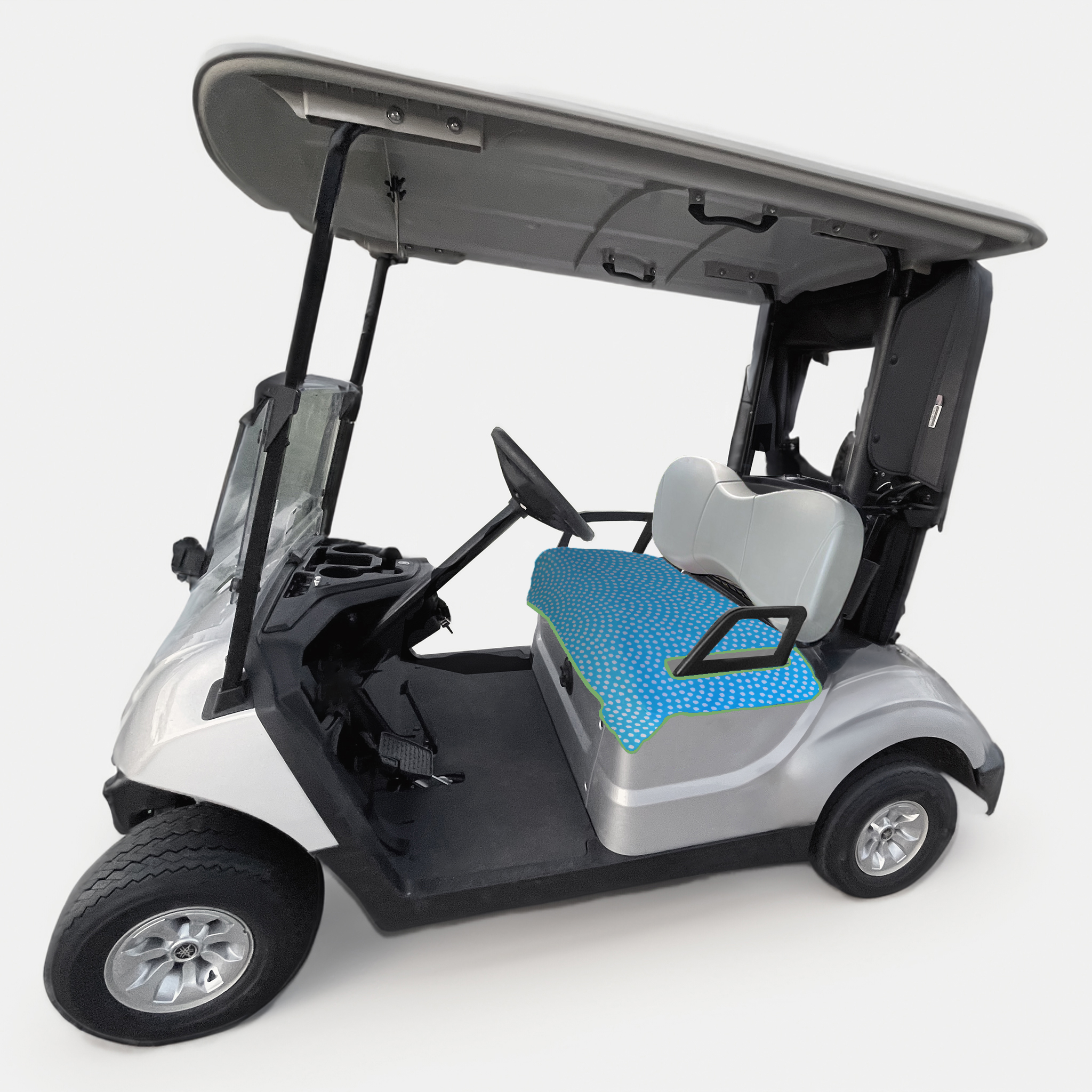 Golf Cart Slip On Bottom Seat Cover With Armrest Openings