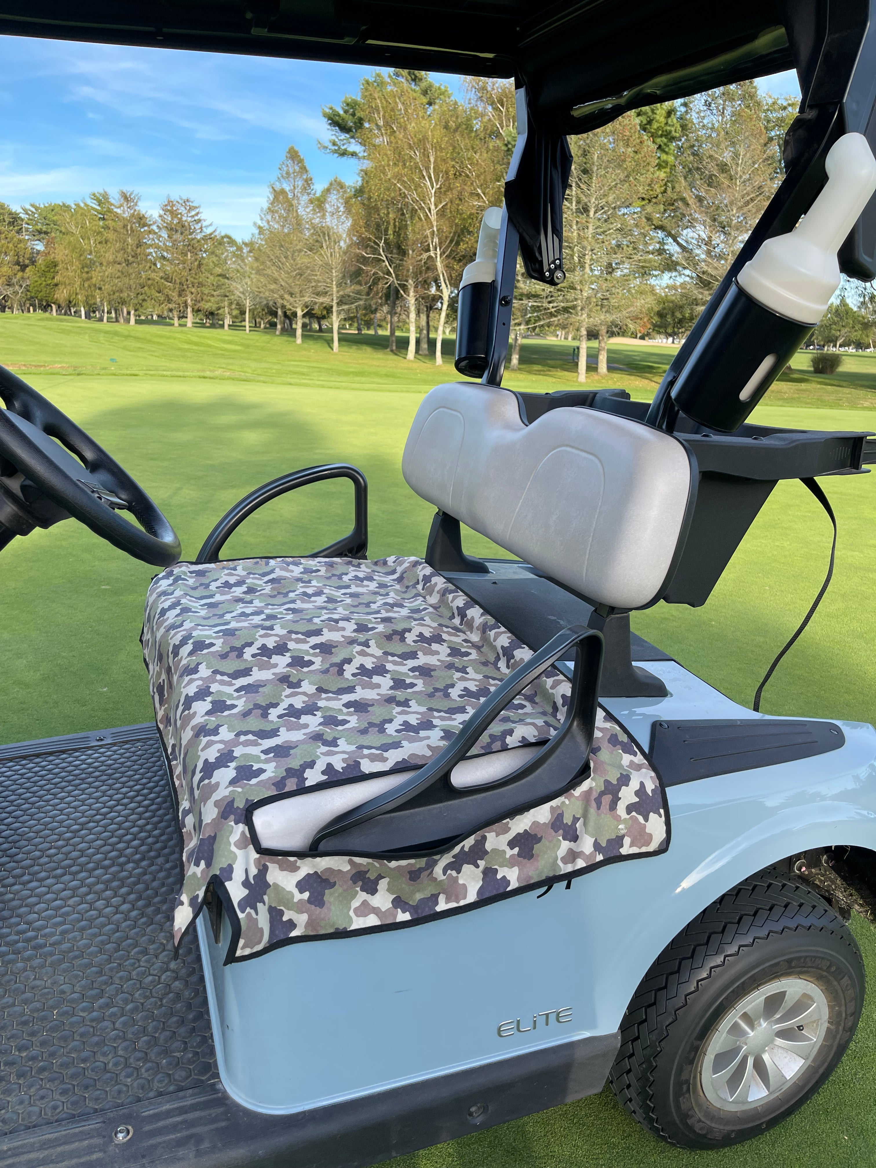 Golf Cart Slip On Bottom Seat Cover With Armrest Openings
