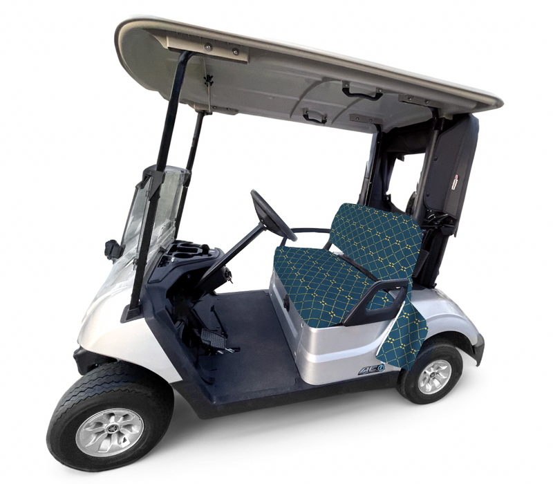 Golf Cart Slip On Seat Bottom And Back Cover Set
