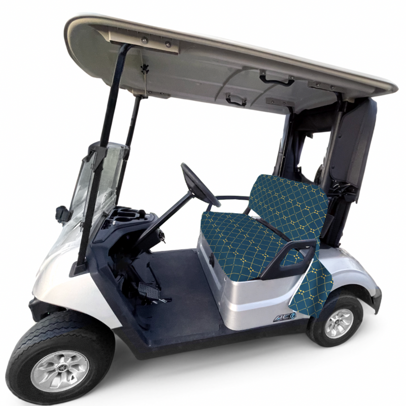 Golf Cart Slip On Seat Bottom And Back Cover Set