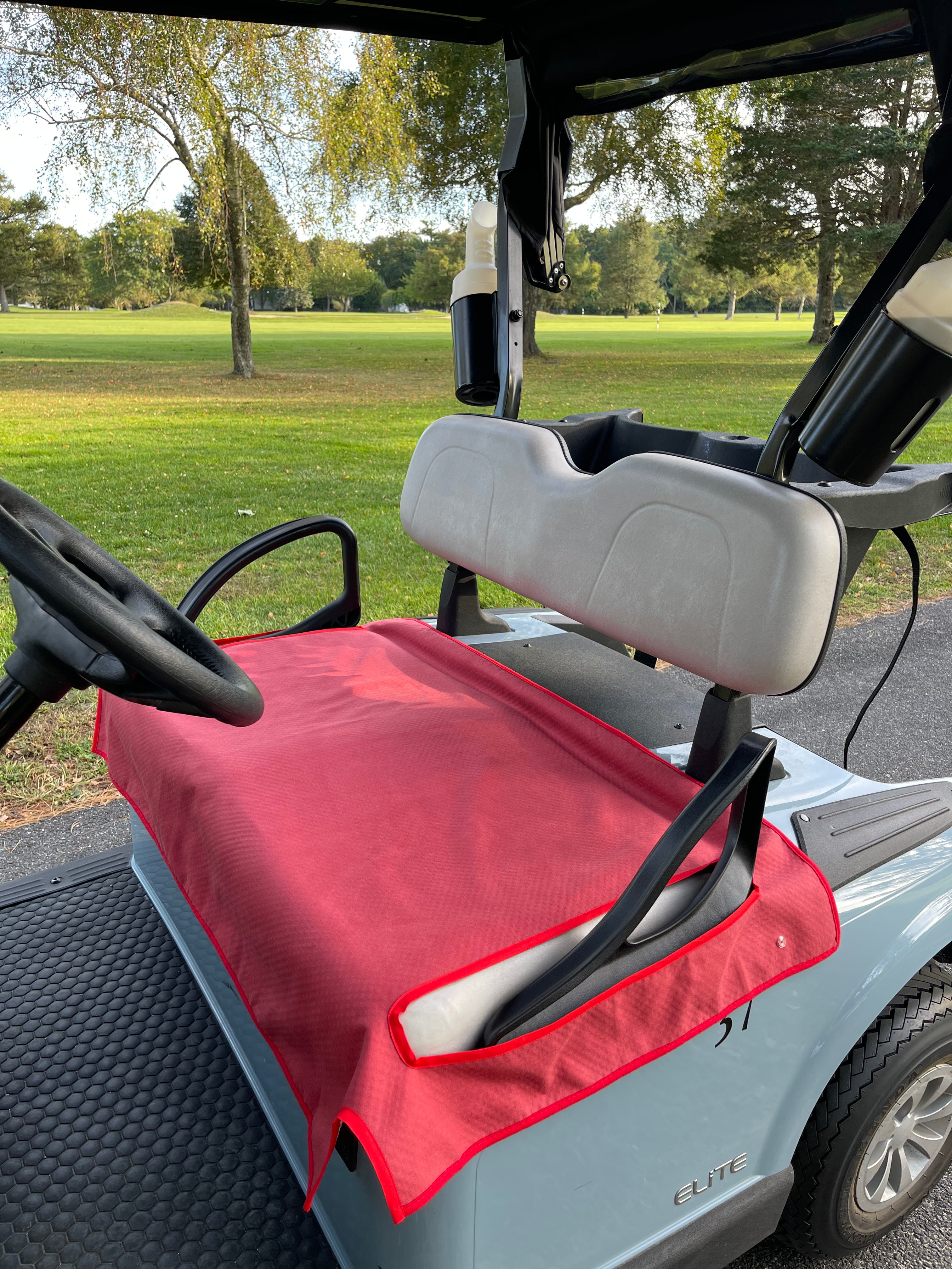 Golf Cart Slip On Bottom Seat Cover With Armrest Openings