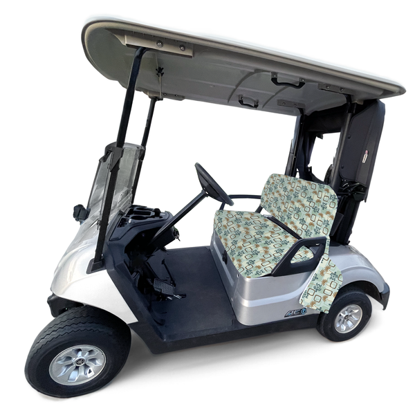 Golf Cart Seat Bottom And Back Cover Set