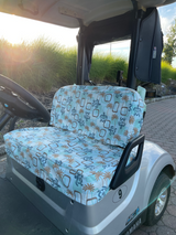 Golf Cart Slip On Seat Bottom And Back Cover Set
