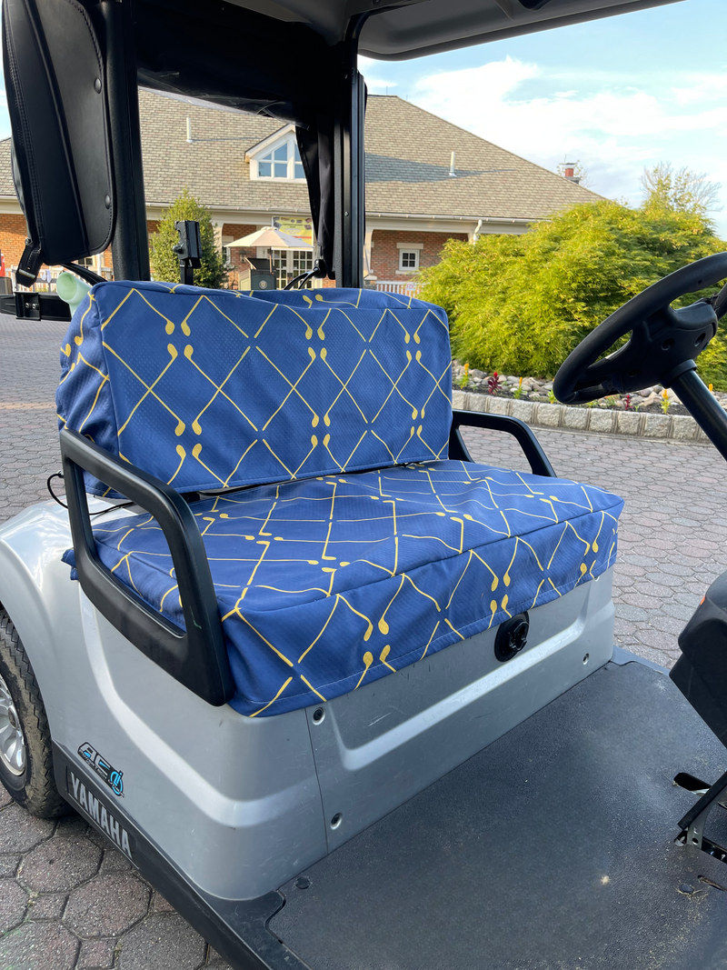 Golf Cart Slip On Seat Bottom And Back Cover Set