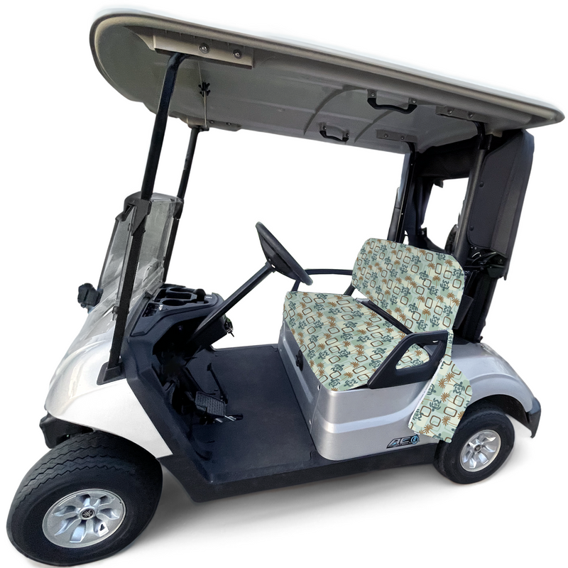 Golf Cart Slip On Seat Bottom And Back Cover Set