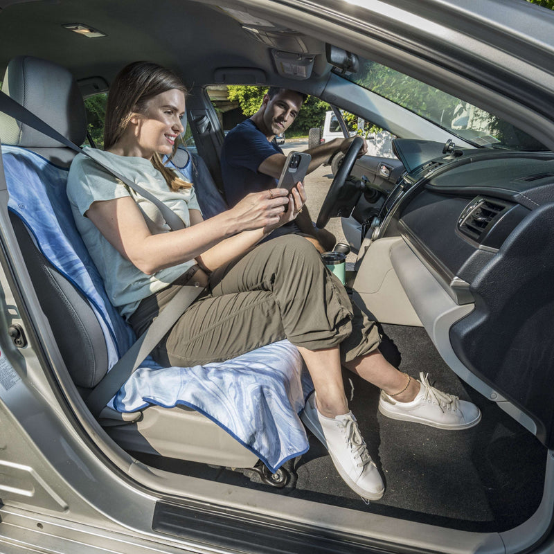SeatSpin:Cool Blue Marble Waterproof Seat Cover
