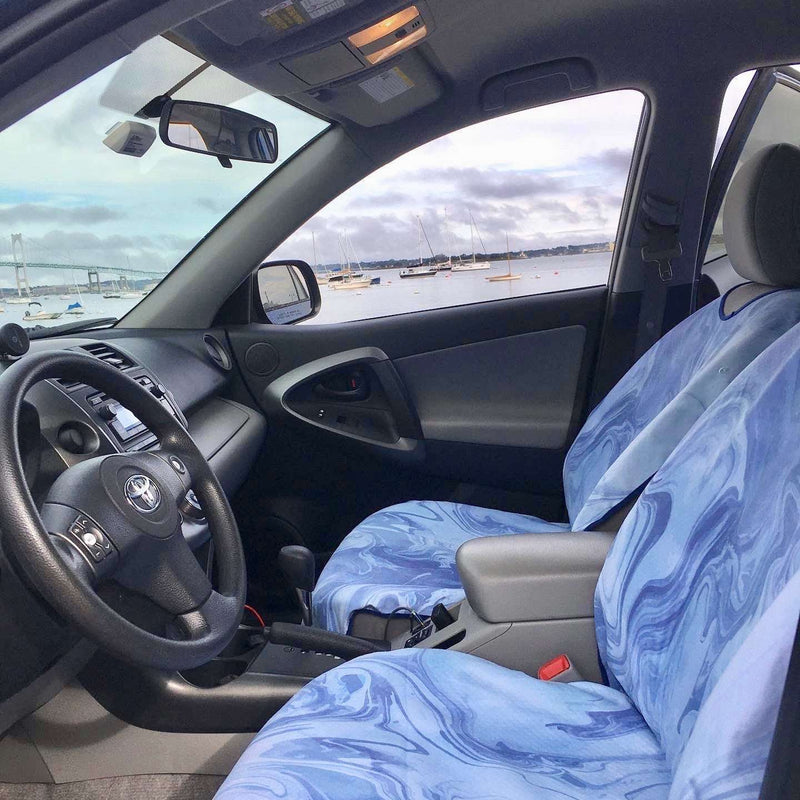 SeatSpin:Cool Blue Marble Waterproof Seat Cover