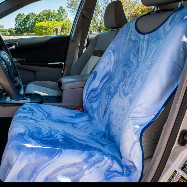 SeatSpin:Cool Blue Marble Car Seat Cover