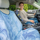 Woman On Cool Blue Marble Car Seat Cover From SeatSpin