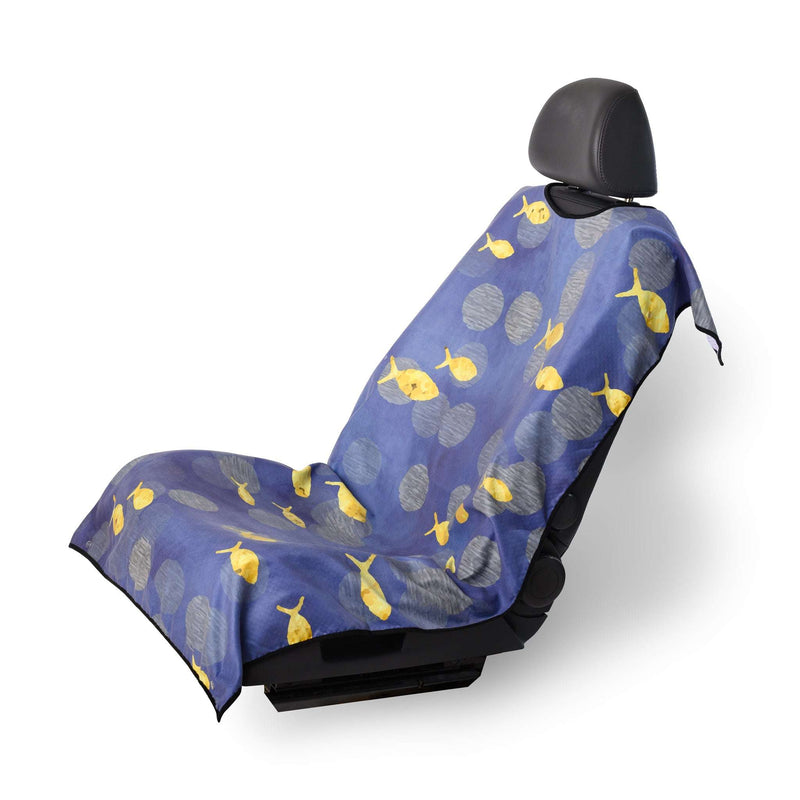 SeatSpin:Waterproof SeatSpin Cover,Goldfish In The Deep Blue Sea
