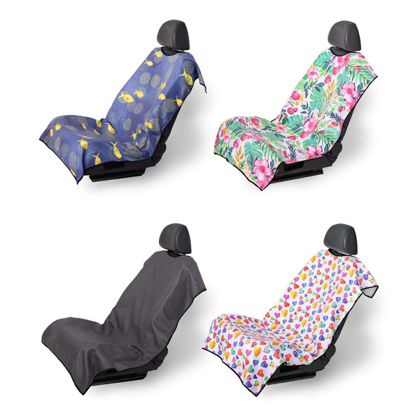 Goldfish, Floral, Hearts and Black Car Seat Cover Family 4 Pack From SeatSpin